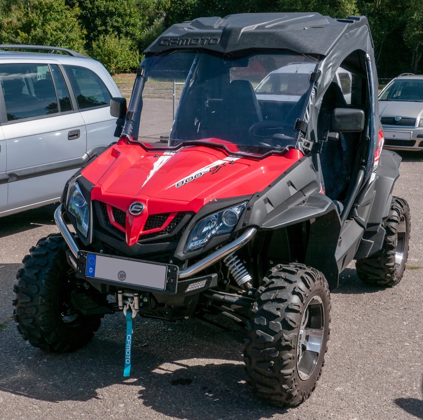CFMoto side-by-side utility vehicle outdoors
